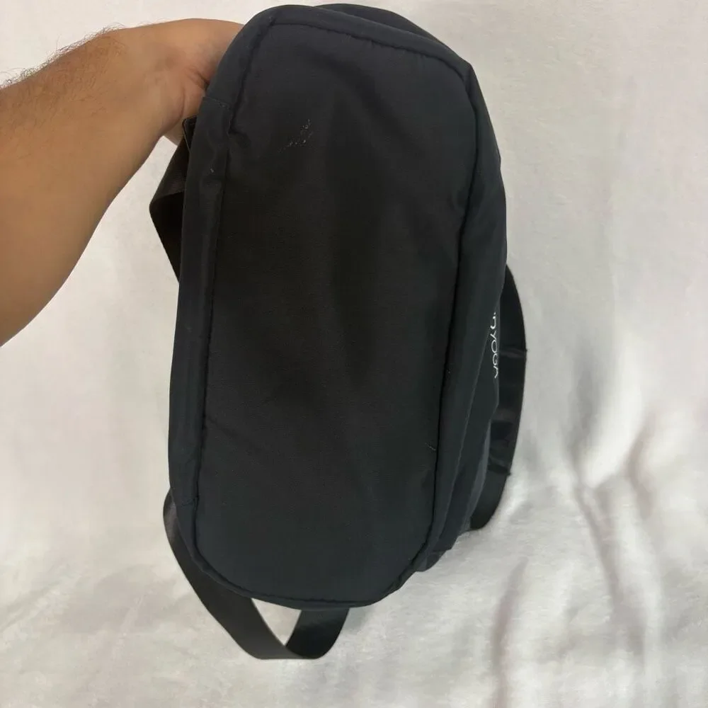 Beyond‎ Yoga Black Drawstring Top Tote Backpack Bag Medium